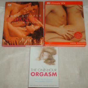 Set of Anne Hooper Kamasutra & Ultimate Sex Guide hardback books w/ dustjackets